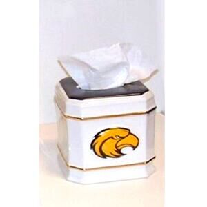 NCAA Southern Miss Eagles 6 x 6 Tissue Box Cover Holder Ceramic Bath NEW